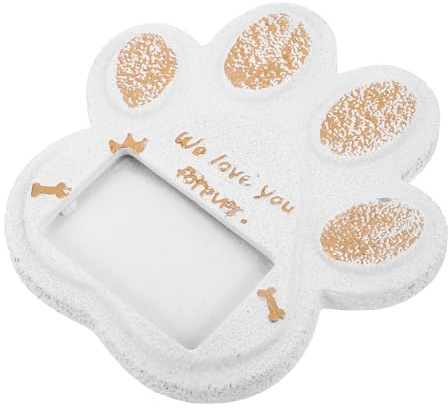 Abaodam Pfotenförmiger Hundegrabstein aus Metall 15x15cm Wetterfester Haustier Gedenkstein für Garten und Außenbereich Individuelles Trauergeschenk für Hund und Katze