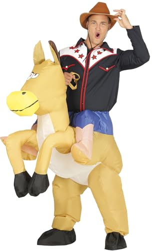Guirca-Kostüm Cowboy aufblasbar TG L 52-54, Mehrfarbig, L, 88208