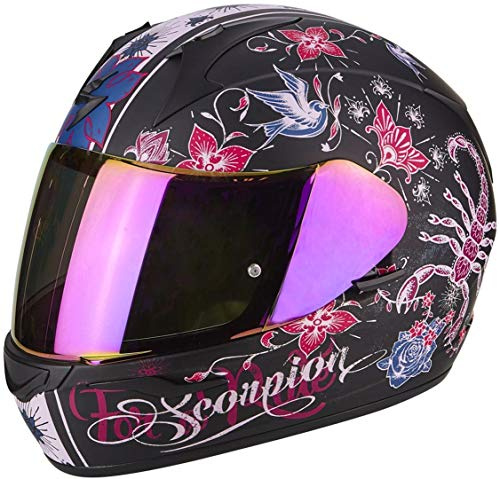 Scorpion Motorradhelm Exo 390 Chica, Schwarz/Pink, Größe XS, 39-250-179-02, noir/rose