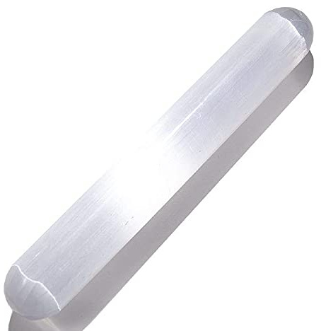 KALIFANO Selenite Wand with Healing & Calming Effects - High Energy Crystal Used for Cleansing and Protection (Information Card Included)