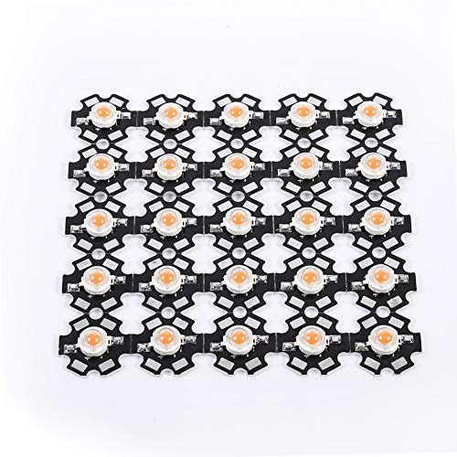 VOBOR LED wachsen Licht Chip-25Pcs / Pack 3W Vollspektrum LED-Anlage wachsen Licht Chips für Sämling, Gartenarbeit, Hydroponik, Gewächshaus (mit 20mm PCB)
