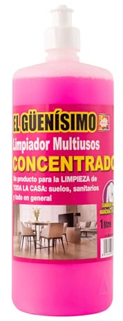 DEISA NATURAL - Detergente Multiuso y Desinfectante El Güenísimo - Limpieza Total para el Hogar, Máximo Ahorro, No Daña la Piel ni Vías Respiratorias, Rosa, 1L