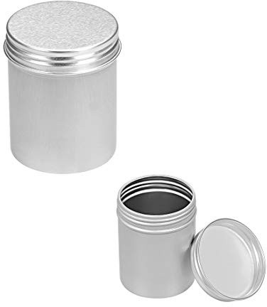 sourcing map Runde Aluminiumdosen, Blechdosen, Schraubverschluss, Metalldeckel, Behälter zum Basteln, 130 ml, 6 Stück