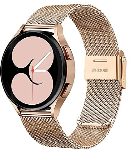 VELULYX Metallarmband für Samsung Galaxy Watch 7/6/5/4 - 20 mm Edelstahlarmband für Galaxy Watch 6 Classic/5 Pro/3/Active 2/40mm/42mm