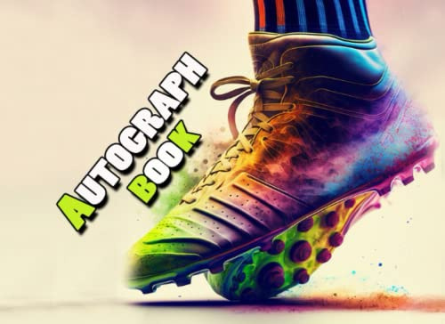 Autograph Book: Football Autograph Book, Signatures Blank Scrapbook, Blank Unlined Keepsake Memory Book, Favorite Sport Stars , Celebrities, Friends and Colleagues, ( Memorabilia Album Gift )