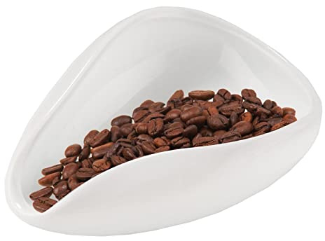 WOTEG Kaffee-Dosiertablett – Tee-Zubehör mit Schaufel und Tasse zum Dosieren von Kaffeebohnen, Tee-Zubehör aus Keramik für Esszimmer, Hotel,