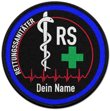 Patch Rettungssanitäter RS personalisiert Sanitäter mit deinem Namen #40185