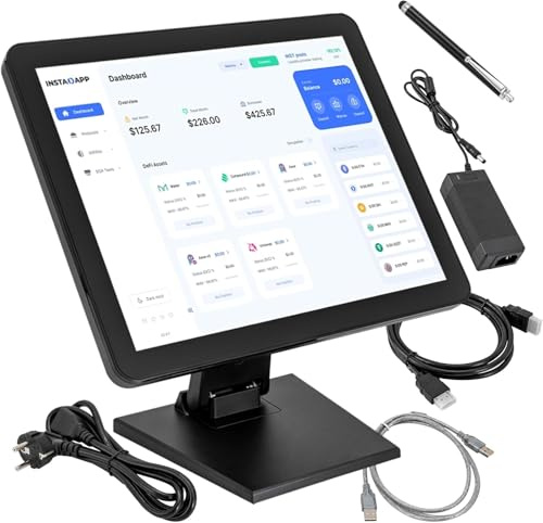 SHZICMY 17 LCD Touch Screen Monitor POS Monitor Touch Screen HDMI VGA 1280 × 1024 Monitor cassa per PC POS cassa ristorante bar Coffee Store