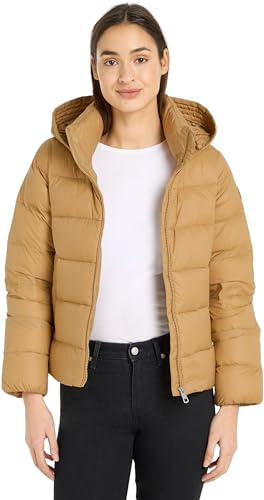 Tommy Hilfiger Cazadora acolchada Mujer Down Casual Jacket con capucha, Verde (Classic Khaki), XXS