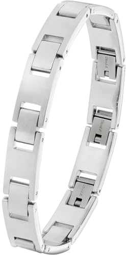 s.Oliver Armband Edelstahl Herren Armschmuck, 17+4 cm, Silber, Kommt in Schmuck Geschenk Box, 2038003