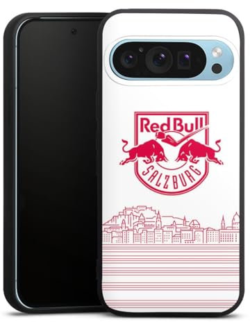 Premium Silikon Hülle kompatibel mit Google Pixel 9 Handyhülle schwarz Case Eishockey Skyline EC Red Bull Salzburg