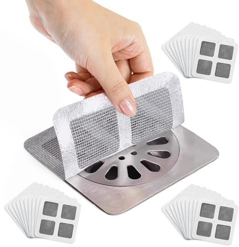 Set di 30 Filtro Doccia Capelli Usa e Getta, Universale Filtro Lavandino per Cucina Bagno, Filter per Prevenire Gli Scarichi Intasati