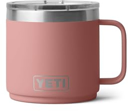 YETI Rambler Tasse empilable isotherme en acier inoxydable avec couvercle MagSlider, 414 ml, rose grès