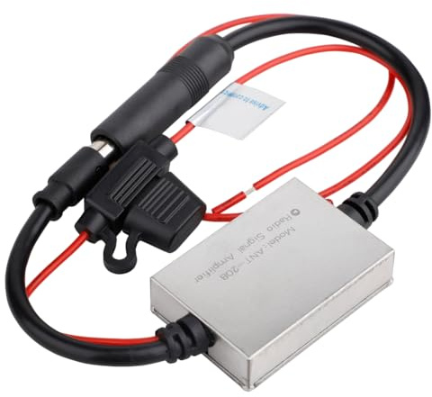 NONDK Amplificateur de Signal FM Antenne de Voiture en Métal Anti-Interférence Radio Universal Auto FM Booster Amp Pièces Automobiles