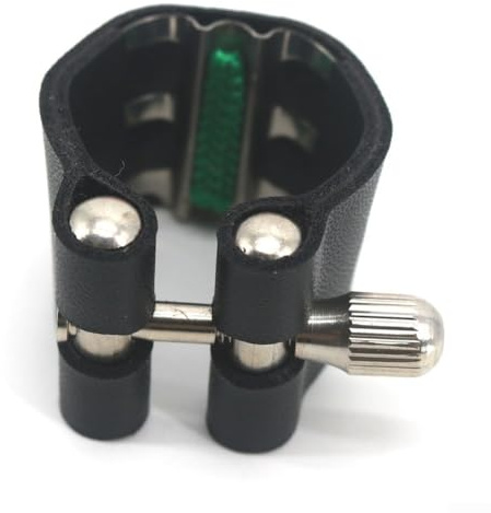SMZhomeone Clip de sujeción de cuero para saxofón para accesorios de saxofón alto, gran protección de boquilla