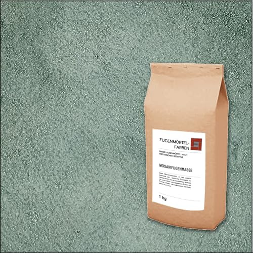 MOSAIK Fugenmörtel | SEEGRÜN | 1kg | Optimiert für 1mm-4mm schmale Fugen im Innen- und Außenbereich auf Wand- und Bodenflächen | Frostfest