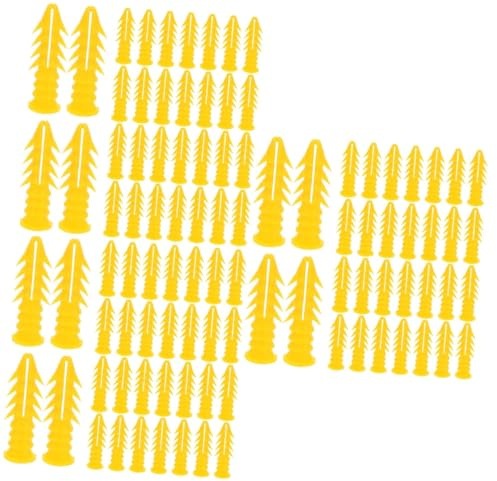 DIYEAH 3 Ensembles Chevilles Murales Plastique Pour Plaques De Plâtre Et Tubes Expansion Résistants Pour Fixation Solide Sur Murs Secs Et Usage Polyvalent Pour Murs Brique 100 Pièces * 3