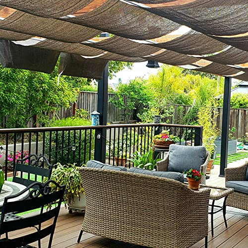 Toldo de vela retráctil para jardín, pérgola de techo de jardín, malla de sombra, forma de U, con kit de fijación, toldo resistente al agua y anti-UV