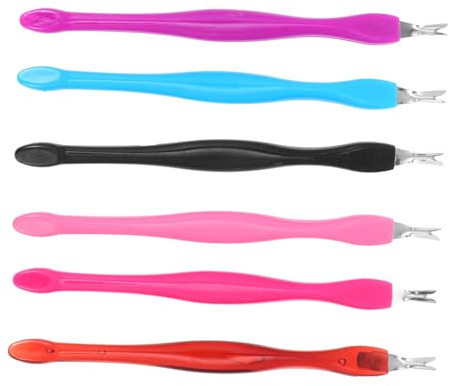 BAZEITFLOW Juego de 30 Herramientas para Cutículas y Pedicura, Removedor de Piel Muerta para Uñas, Empujador y Raspador Plástico Antideslizante, Multicolor, Tamaño Adecuado, Adecuado