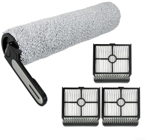 TDCuizent Main Brush Filter Kit for MOVA 2.0 Pro, for K10, for K10 Pro, for K10 Plus - Roller Brush and Replacement Filter Set with Lint Removal & Dust Capture, 1 Roller + 3 Filter(B)