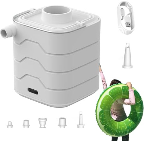 FmtwPhn Electric Air Pump | LED Light Inflator Deflator | Quick-Fill Air Pump,for Outdoor Camping Cushions Boats Swimming Ring Couch Pool Floats
