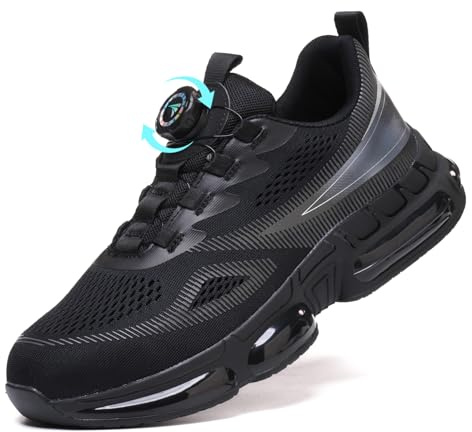 QYQCY Steel Toe Cap Trainers Mens Womens Safety Trainers Breathable Work Safety Shoes