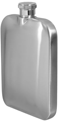 Kichvoe Fiaschetta in Acciaio Inossidabile Opaca 6 Oz, Bottiglia Tascabile Vuoto per Liquori, Portatile per Campeggio e Attività All’aperto