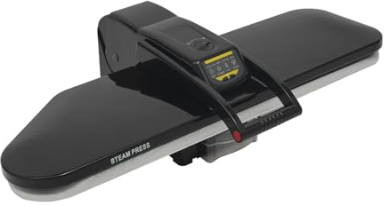Dampfbügelpresse 91cm, 1600W Intelligente Dampfpresse mit 5 Bügelprogrammen und LCD Display, Temperaturbereich 90-200°C (Schwarz)