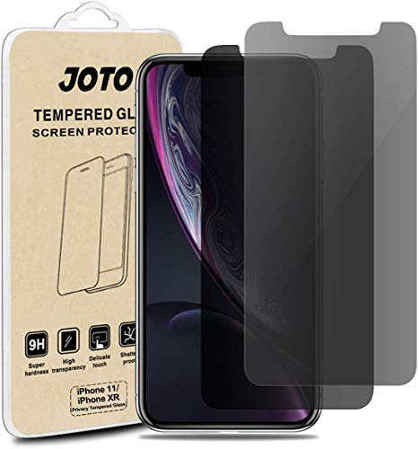 Privacy (2-Stücke) Screen Protector für iPhone XR/iPhone 11 6.1 Zoll, JOTO Anti-Spy Gehärtetes Glas Blickschutz Sichtschutz Folie Blickschutzfolie Displayschutzfolie für Apple iPhone XR/iPhone 11