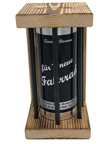für`s Neue Fahrrad Eiserne Reserve ® Black Edition Spardose witzige Sparbüchse, Geschenkidee Geldgeschenk Sparbüchse Geschenk