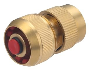 Raccord Laiton Aqua Stop pour Tuyau d'Arrosage Ø15 mm Raccordement Automatique AROZ
