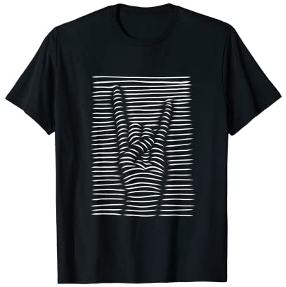 Rock and Roll Musik T-Shirt Hand Pommesgabel