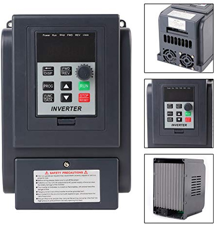 Variador de Frecuancia VFD 1.5kW Entrada monofásica de 220V Salida trifásica de 380V,Convertidor Inversor de Frecuencia,Controlador De Velocidad De Motor