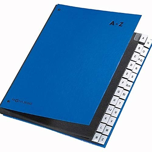PAGNA Pultordner 24249-02 DIN A4 A-Z 24Fächer Polypropylen blau