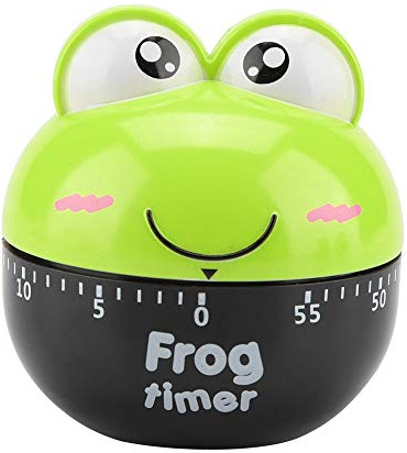 Küchentimer 55 Minuten Timer Zeitmesswerkzeug Eieruhr Mechanisch Lustig Eieruhr Frosch Küchentimer Kochzubehör für das Heimrestaurant(Grün)