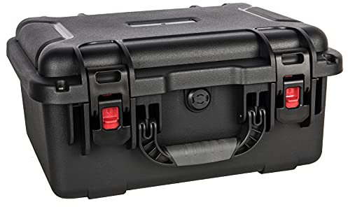 17 * 14 * 8 inch Large Waterproof Camera Case, JOYCEMALL Portable Hard Compact Shockproof Camera Protectcion Box with Customizable Inserted Foam for Drones Camera Equipments Pistols Lens Black