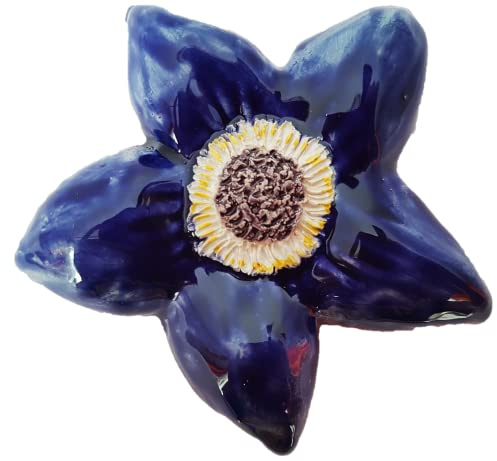 Keramik Clematis blau ca. 9 cm