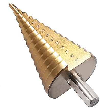 Btstil HSS Stufenbohrer 4-42mm, 14 Größen Kegelbohrer Hochgeschwindigkeitsstahl Metallbohrer für DIY Metall Holz Kunststoff