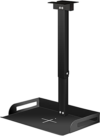 Universal Projector Ceiling Mount with Tray for Projector/Camera, Aluminum Alloy Boom-33lbs Load Capacity - Universal Bracket - Height Adjustable 11.4-22inches, in-Tube Cable Routing