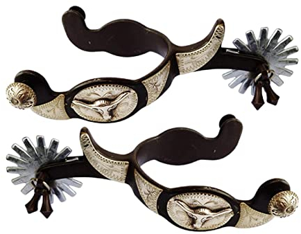 Fenteer 2X Pferde Rostfreier Western Style für Wettkampfausrüstung, Dunkelbraun