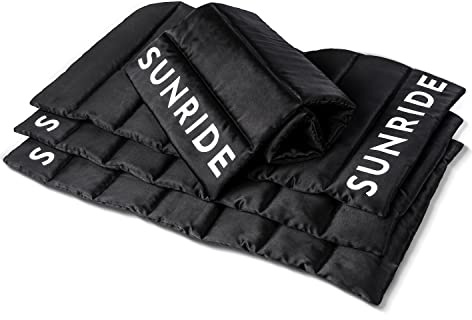 Sunride Bandagierunterlagen für Pferde zum Schutz vor Verletzungen im Stall und beim Transport (4er Set, schwarz)
