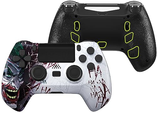 eXtremeRate Decade Remap Paddles Kit für ps4 Controller-HAHA | Remapper Board, Re-Design Faceplate/Backplate, 4 Rückpaddles, Trigger Stops Mod Kit für ps4 Controller JDM-040/050/055