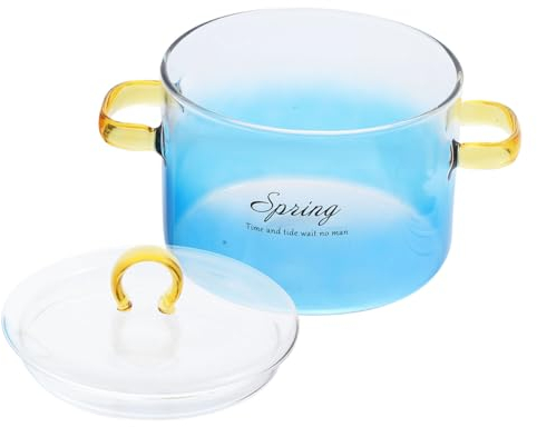 TOPBATHY Olla De Vidrio Para Estofado Cerámica Para Cocinar Lento Transparente Olla Para Sopa Uso Doméstico