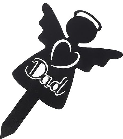 BESPORTBLE Placa Conmemorativa De Metal para Jardín Decorativa De Ángel para Cementerio Letrero Conmemorativo para Tumba para Decoración De Jardín y Cementerio