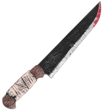 Boland Couteau d'Halloween 42 cm - Accessoire de costume effrayant avec lame éclaboussée de sang - Fausse arme d'horreur pour déguisement, fêtes d'Halloween et tenues de cosplay
