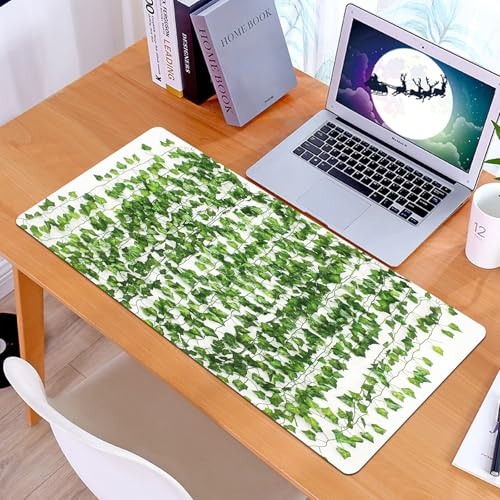 KDWJS Gaming Mouse Pad Mouse Mat - 35.5 x 16 in - XXL mousepad - Table mat large size - improved precision and speed - Artificial Ivy Garland Fake Plants Green for Wedding Party Garden Outdoor Greene