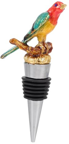 ELAYARD Weinflaschenstopper Verschleißfest und Rostfrei aus Zinklegierung und Keramik Kreativer Vogel Motiv Verschluss für Wein Zubehör und Partys