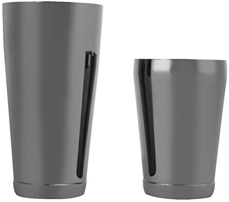 FLEXMAN Cocktail Shaker, Plastica Multi Purpose Spessore Manuale Bevande Shaker con Scala Trasparente, Ice Shaker per Latte Tea Shop, Coffee Shop, Bar (Nera)