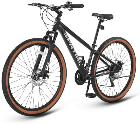 SPATIAL Mountainbike, 24/26/27,5/29 Zoll, Outdoor-Fahrrad, 21/8 Gänge, Aluminiumrahmen | Doppelscheibenbremsen, Verstellbarer ergonomischer Sattel für Männer, Frauen