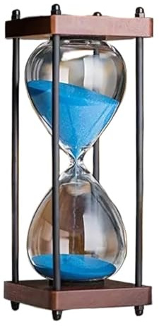 Grande timer a clessidra da 60 minuti, a sabbia in metallo, orologio a Per Cucina, Casa, Ufficio(Sky Blue)